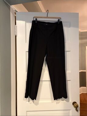 Up! Black Women's Scallop Hem Pants